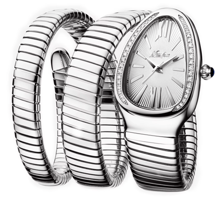 ساعة نمط الثعبان  لفتان نسائي