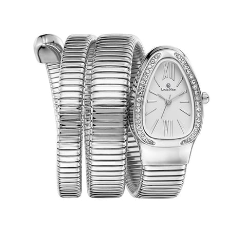 ساعة فاخرة  نمط الثعبان  لفتين من لويس نايس