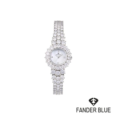 ساعة فاخرة نسائية دائرية من فاندربلو  تصميم سهرة مرصع بالكريستال