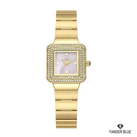 ساعة رسمية فاخرة مربعة بفص  نسائي من فاندربلو