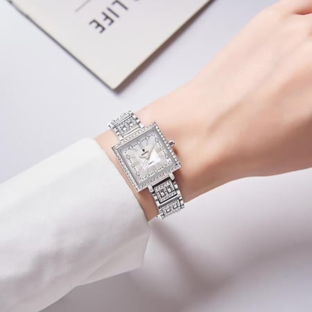 ساعةمربعة  رسمية فاخرة  نسائي من ماكسويل