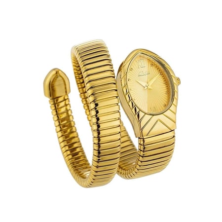 ساعة فاخرة  نمط الثعبان نسائي