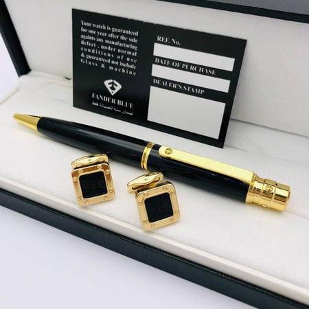 طقم قلم وكبك فاخر رجالي