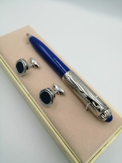 طقم قلم وكبك فاخر رجالي