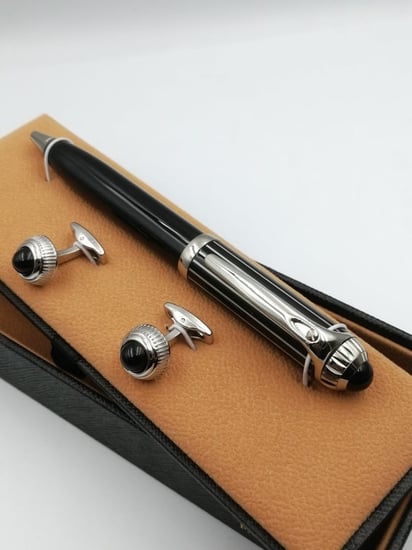 طقم قلم وكبك فاخر رجالي