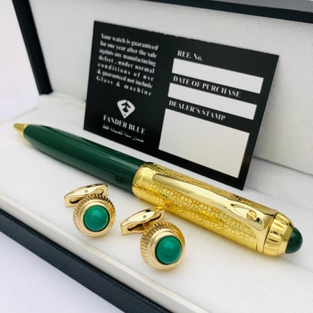 طقم قلم وكبك فاخر رجالي