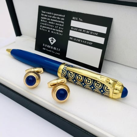 طقم قلم وكبك فاخر رجالي