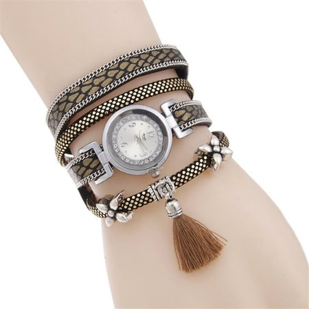 ساعة بسوار نسائية تصميم عصري وأنيق