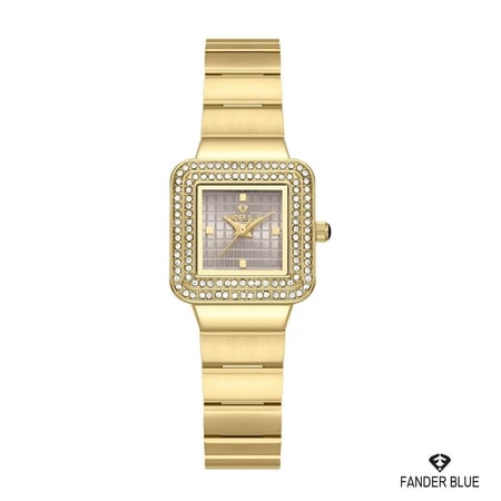 ساعة رسمية فاخرة مربعة بفص  نسائي من فاندربلو