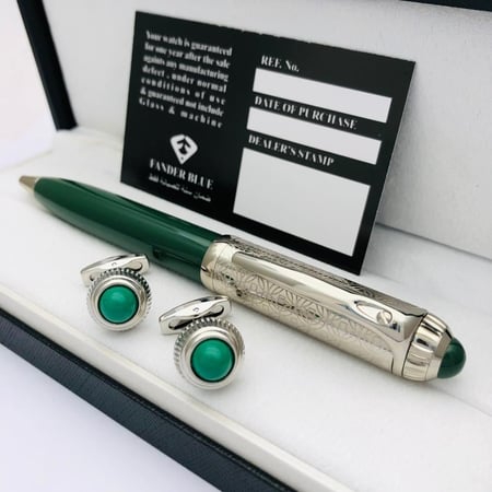 طقم قلم وكبك فاخر رجالي