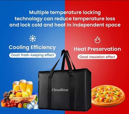 حقيبة طعام للرحلات تحفظ الحرارة والبرودة