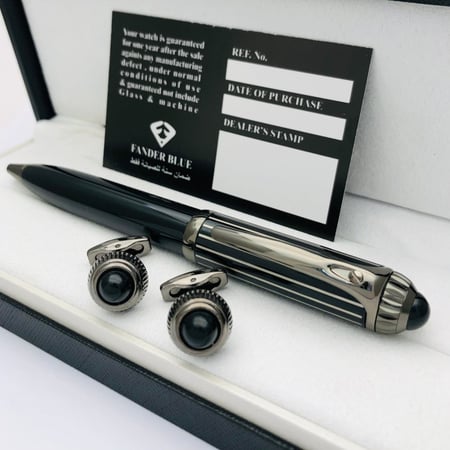 طقم قلم وكبك فاخر رجالي