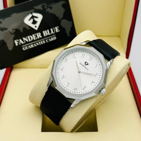 ساعة رسمية ستيل حزام جلد رجالي