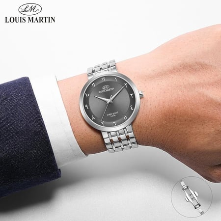 ساعة دائرية رسمية فاخرة رجالي من لويس مارتن