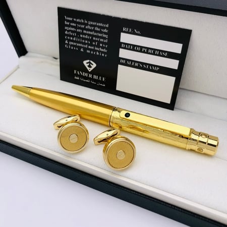 طقم قلم وكبك فاخر رجالي