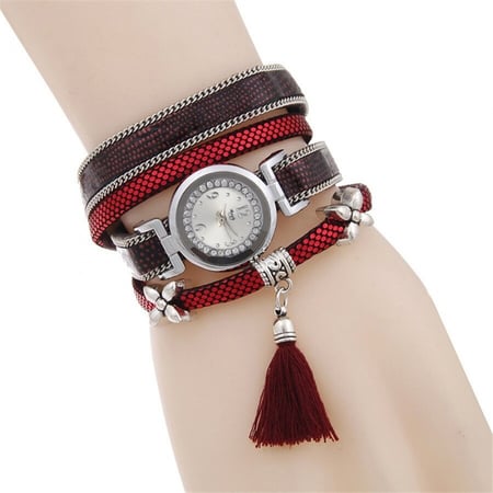 ساعة بسوار نسائية تصميم عصري وأنيق