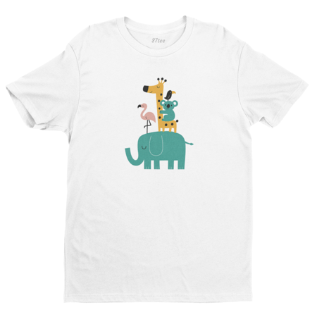 تيشيرت بتصميم حيوانات ظريفة - 1348