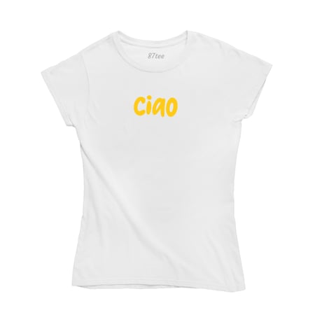 تيشيرت بكلمة إيطالية تشاو - 1337