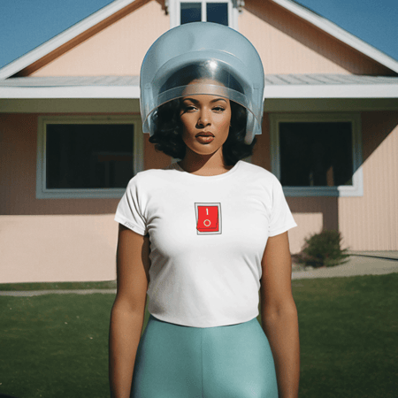 تيشيرت زر تشغيل أحمر - 1321