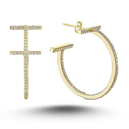 اقراط تيفاني T هوب زركون