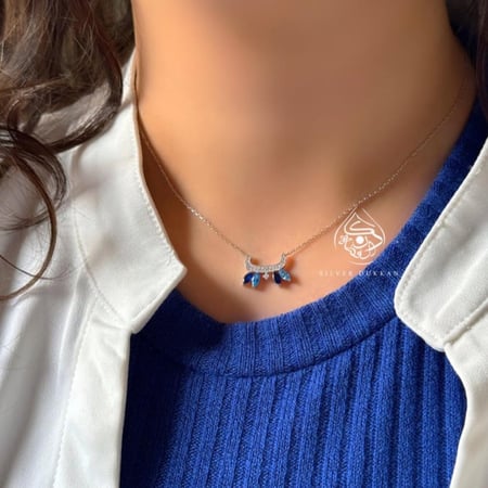 سلسله حرف عربي شايني ازرق وكحلي