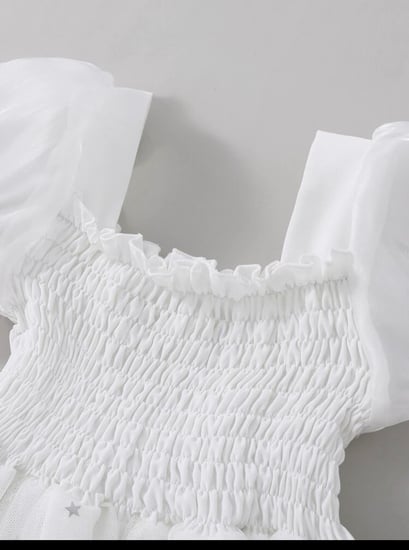 فستان بناتي اطفال ابيض