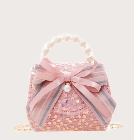 حقيبة اطفال وردي صغيره