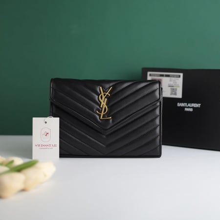 شنطة سان لوران كاسيندرا انفلوب لارج  لامعة N106