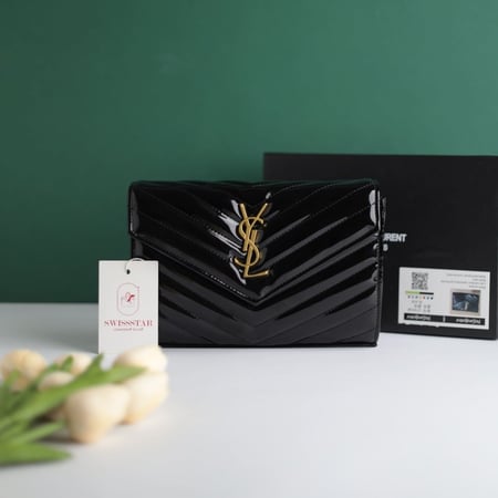 شنطة سان لوران كاسيندرا انفلوب لارج  لامعة N106