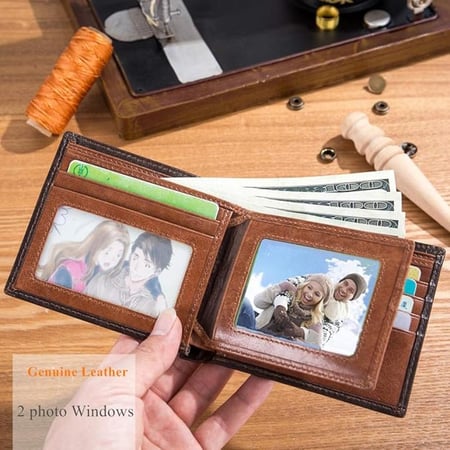 محفظة رجالي بول كابتن ثنائية الطي من الجلد الطبيعي BULLCAPTAIN Wallets