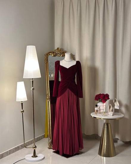 فستان سهرة طويل 5250