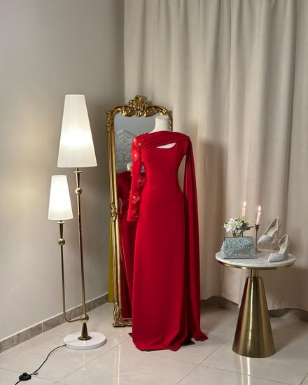فستان سهرة طويل 5062