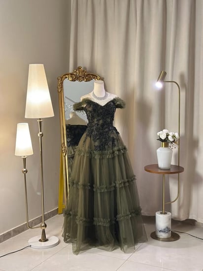 6607 - فستان سهرة طويل