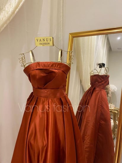 فستان سهرة طويل ( 7 الوان ) 3524