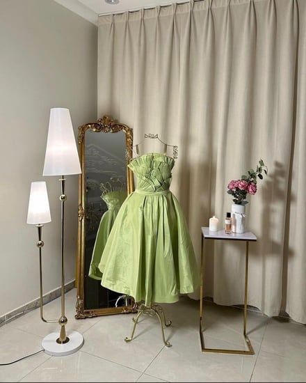 فستان ميدي (لونين ) 4413