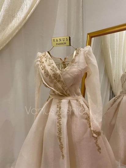 فستان سهرة ميدي 3494