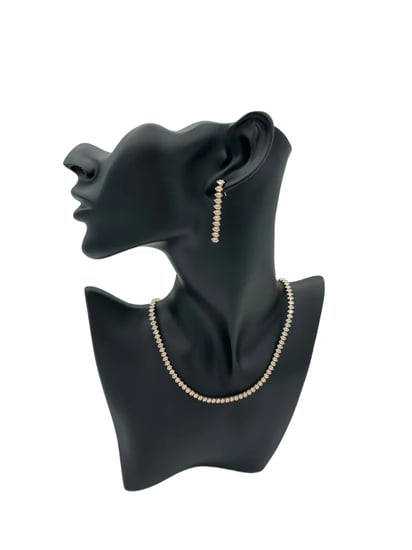 طقم سواروفيسكي تنس ذهبي - مستوحى