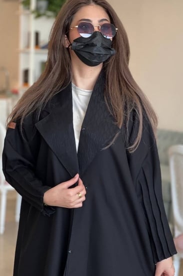 عباية كتان باكمام كسرات 12