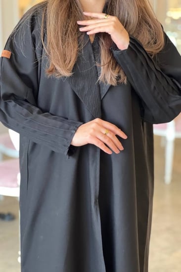 عباية كتان باكمام كسرات 12