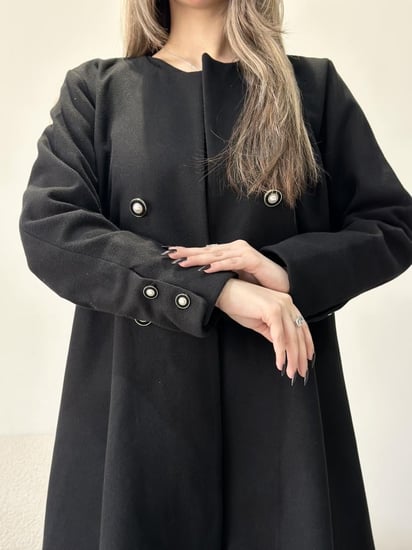 عباية جوخ وشال بأزرار (006)