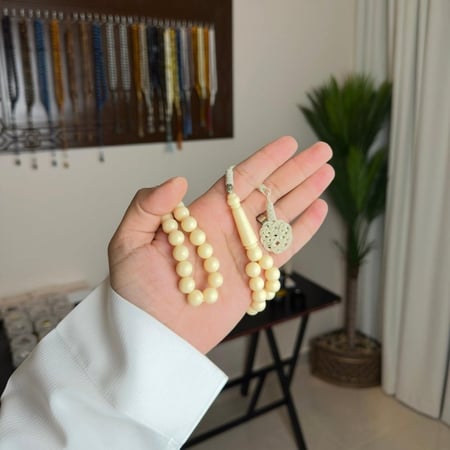 سبحة سكري مطلي فضه