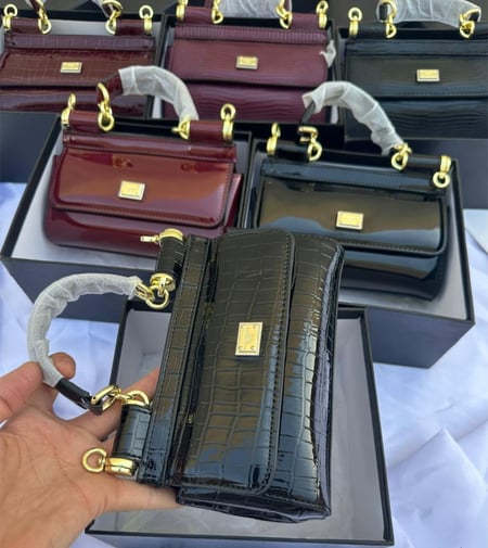 حقيبة دولتشي مزخرف لامع ..