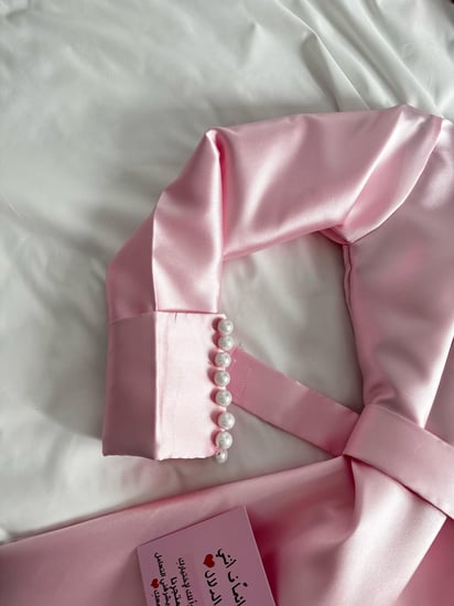 فستان العيد ساتر أنيق لون وردي فاتح من كيوتشي CUTECCI | فساتين مناسبات عصرية وراقية للنساء السعوديات