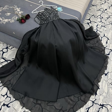 فستان سهره دبل كلوش بذيل جازار طايح