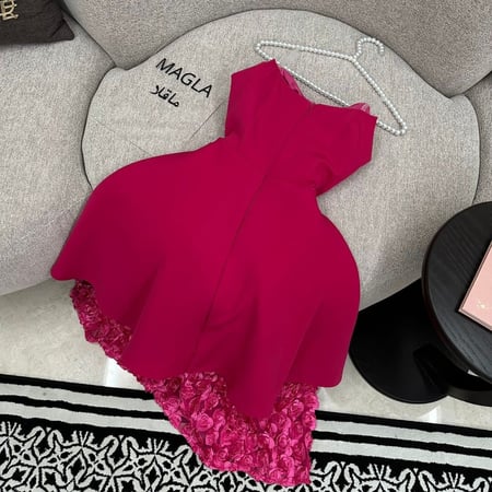 فستان سهره ميد لون وردي