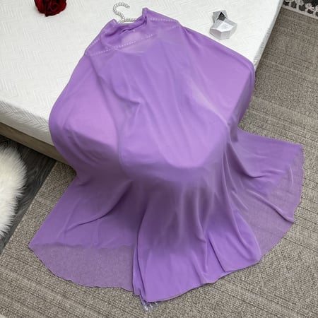 فستان نسائي تطريز ترتر مع بشت شيفون