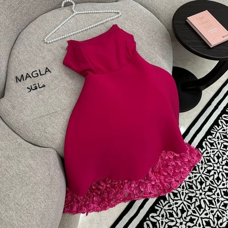 فستان سهره ميد لون وردي