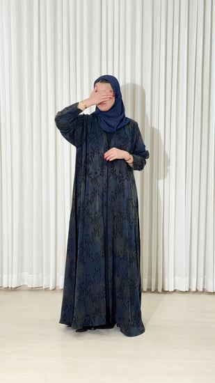 عباية حرير تركي مشجر