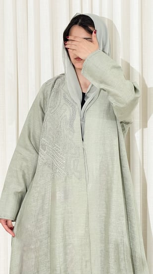 عباية لنن طبيعي شك