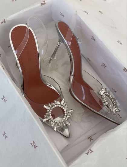 صندل كعب شفاف